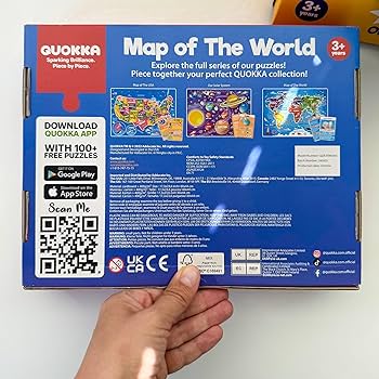 Amazon.com: QUOKKA World Map Puzzles for Kids Ages 4-6 - 70